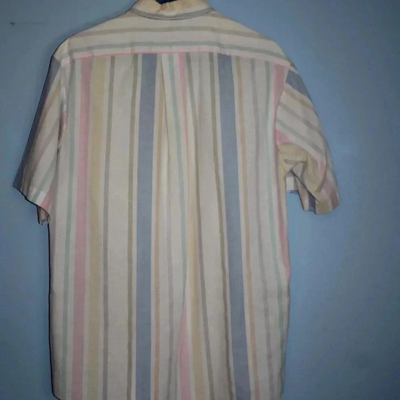 Vintage Career Club Short Sleeve Large Pastel Button Down Shirt - Picture 11 of 14